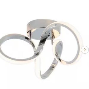 Swirl 13 in. 1-Light Modern Chrome Integrated LED Flush Mount Ceiling Light